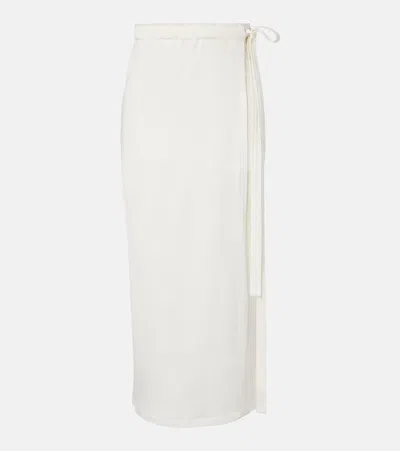 Totême Cotton And Silk Wrap Skirt In White