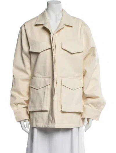 Pre-owned Totême Cotton Army Jacket Utility Jacket In Neutrals