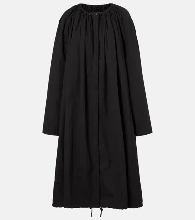 Totême Cotton-blend Coat In Black