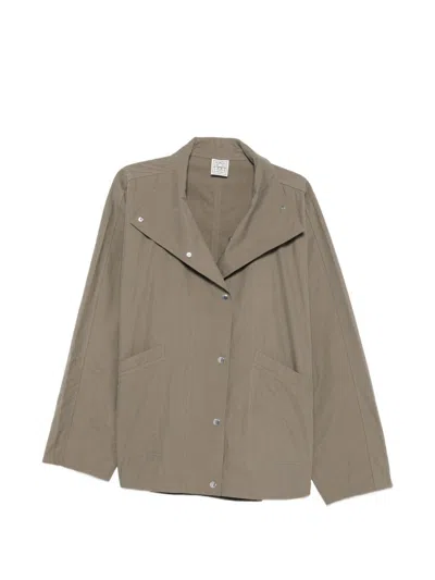 Totême Toteme Cotton Blend Parachute Jacket In Gray