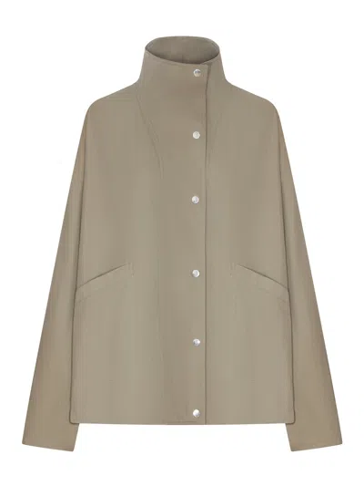 Totême Cotton Blend Parachute Jacket In Nude