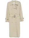 Totême Toteme Cotton Blend Trench Coat In Neutral