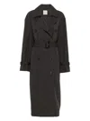 Totême Toteme Cotton Blend Trench Coat In Black