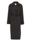 Totême Toteme Cotton Blend Trench Coat In Black