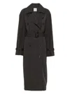 Totême Toteme Cotton Blend Trench Coat In Black