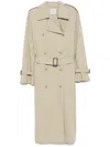 Totême Toteme Pre Cotton Blend Trench Coat In Neutral