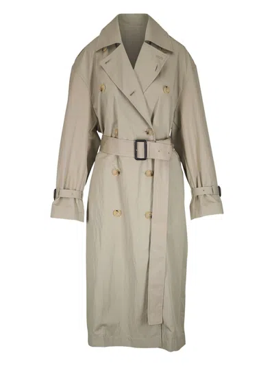 Totême Toteme Cotton Blend Trench Coat In Neutral