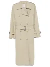 Totême Toteme Pre Cotton Blend Trench Coat In Neutral