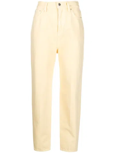 Totême Cotton Boyfriend Jeans In Yellow