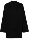 Totême Toteme Oversized Cotton Cardigan In Black