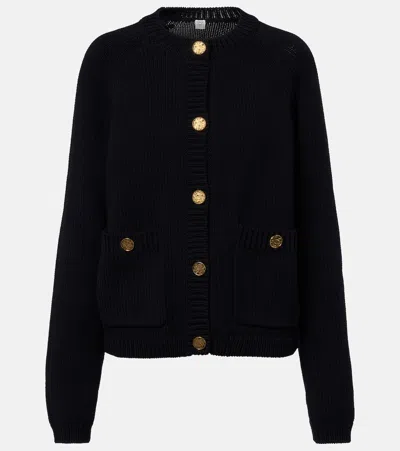 Totême Cotton Cardigan In Black