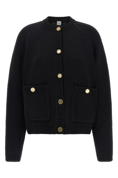 Totême Cotton Cardigan In Black
