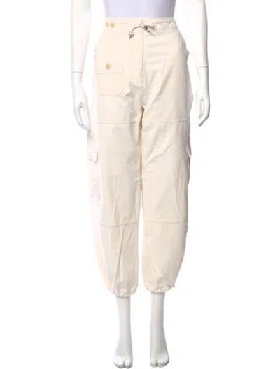 Pre-owned Totême Cotton Cargo Wide Leg Pants In Neutral