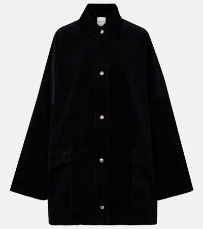 Totême Cotton Corduroy Overshirt In Black