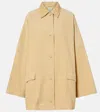 Totême Corduroy Overshirt Jacket Flap Pockets In Neutral