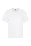 Totême Embroidered Ribbed Stretch-cotton Jersey T-shirt In White