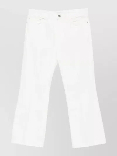 Totême Cotton Denim Jeans Trousers Belt Loops In White