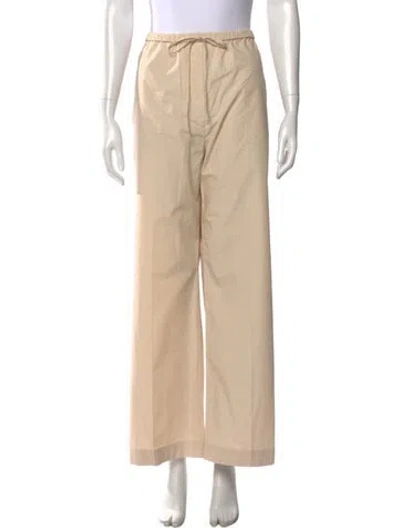 Pre-owned Totême Cotton Drawstring Trousers Wide Leg Pants W/ Tags In Neutral