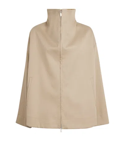 Totême Toteme Cotton High-neck Country Jacket In Neutral
