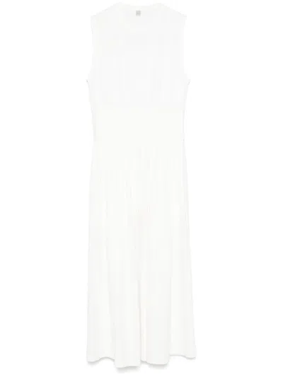 Totême Toteme Sleeveless Cotton Dress Off-white