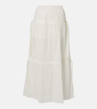 Totême Cotton Maxi Skirt In White