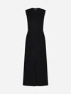 Totême Cotton Midi Dress In Black