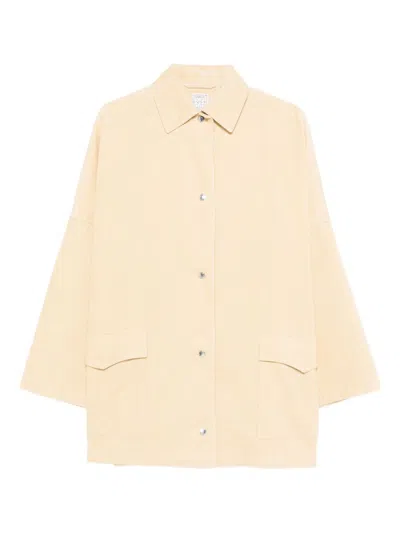 Totême Toteme Cotton Overshirt Jacket In Neutral