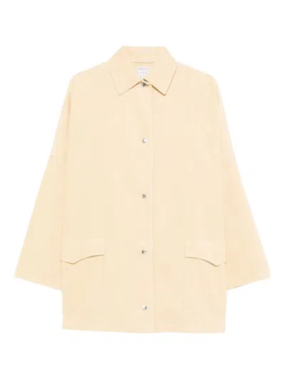 Totême Cotton Overshirt Jacket In Neutral