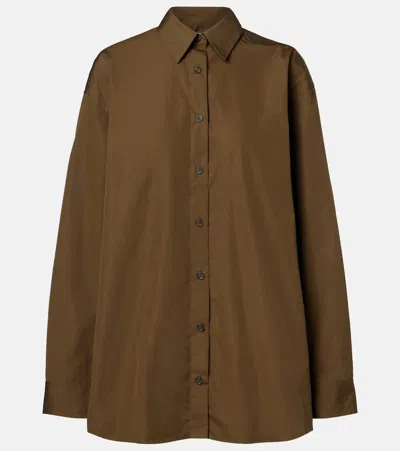 Totême Cotton Shirt In Green