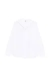 Totême Cotton Shirt Long Sleeves Curved Hem In White