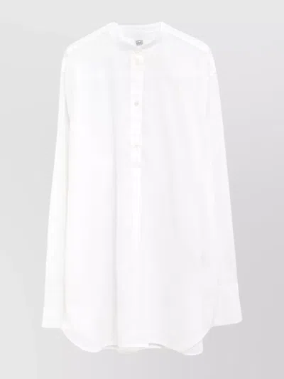 TOTÊME COTTON SHIRT WITH BACK YOKE DETAIL