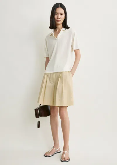 Totême Cotton Shorts Peanut Petite In Brown