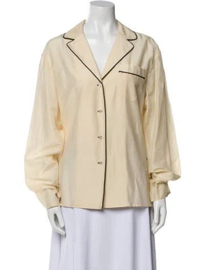 Pre-owned Totême Cotton Silk Pj Blouse Pajamas W/ Tags In Neutral
