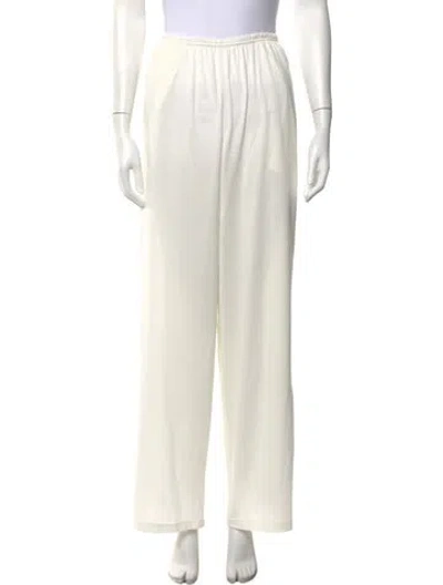 Pre-owned Totême Cotton Silk Pj Bottoms Wide Leg Pants In Neutral