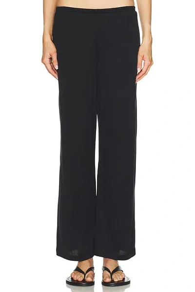 Totême Cotton Silk Pj Pant In Black