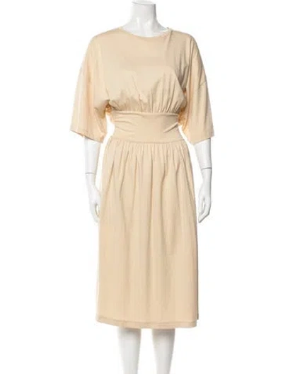 Pre-owned Totême Cotton Tee Dress Midi Length Dress In Neutral