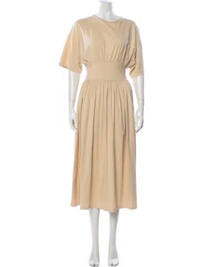 Pre-owned Totême Cotton Tee Dress Midi Length Dress In Neutral