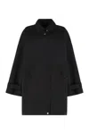 Totême Toteme Women Black Organic Cotton Oversized Trench Jacket In Black