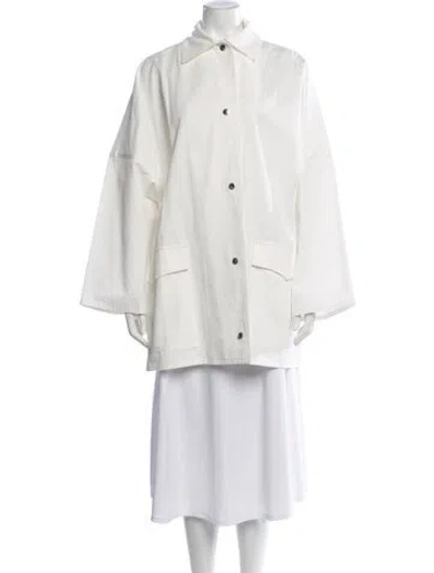 Pre-owned Totême Cotton Twill Overshirt Jacket In Neutral