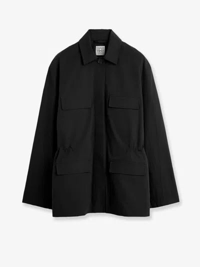 Totême Long-sleeved Casual Jacket In Black
