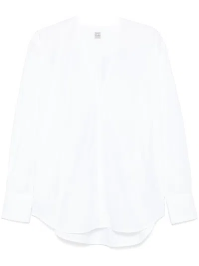 Totême Toteme Cotton V-necked Blouse
