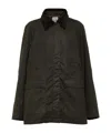 Totême Country Coated Cotton Jacket In Black