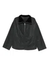 Totême Black Solid Zipped Jacket In Black