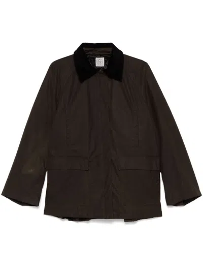 Totême Women Green Cotton Country Jacket, S Luxury Jackets For Women Darveys In Brown