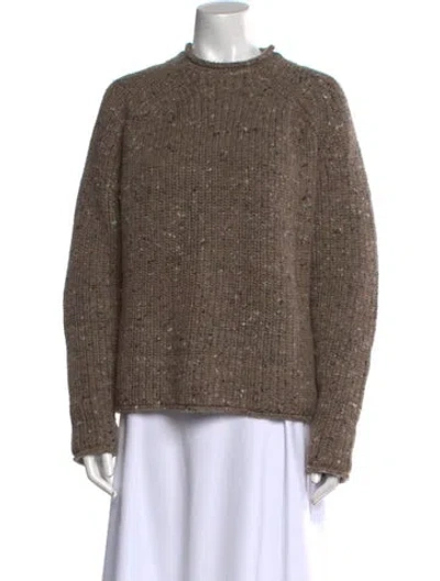 Pre-owned Totême Country Knit Wool Sweater In Brown