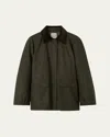 Totême Womens Split-hem Padded Cotton Country Jacket Forest In Green