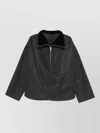 Totême Black Solid Zipped Jacket In Black