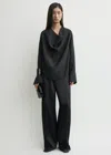 Totême Cowl Blouse In Black