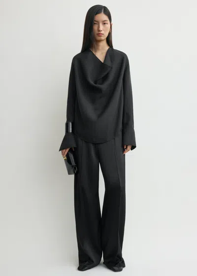 Totême Cowl Blouse Black