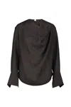 Totême Toteme Cowl Blouse Clothing In Black